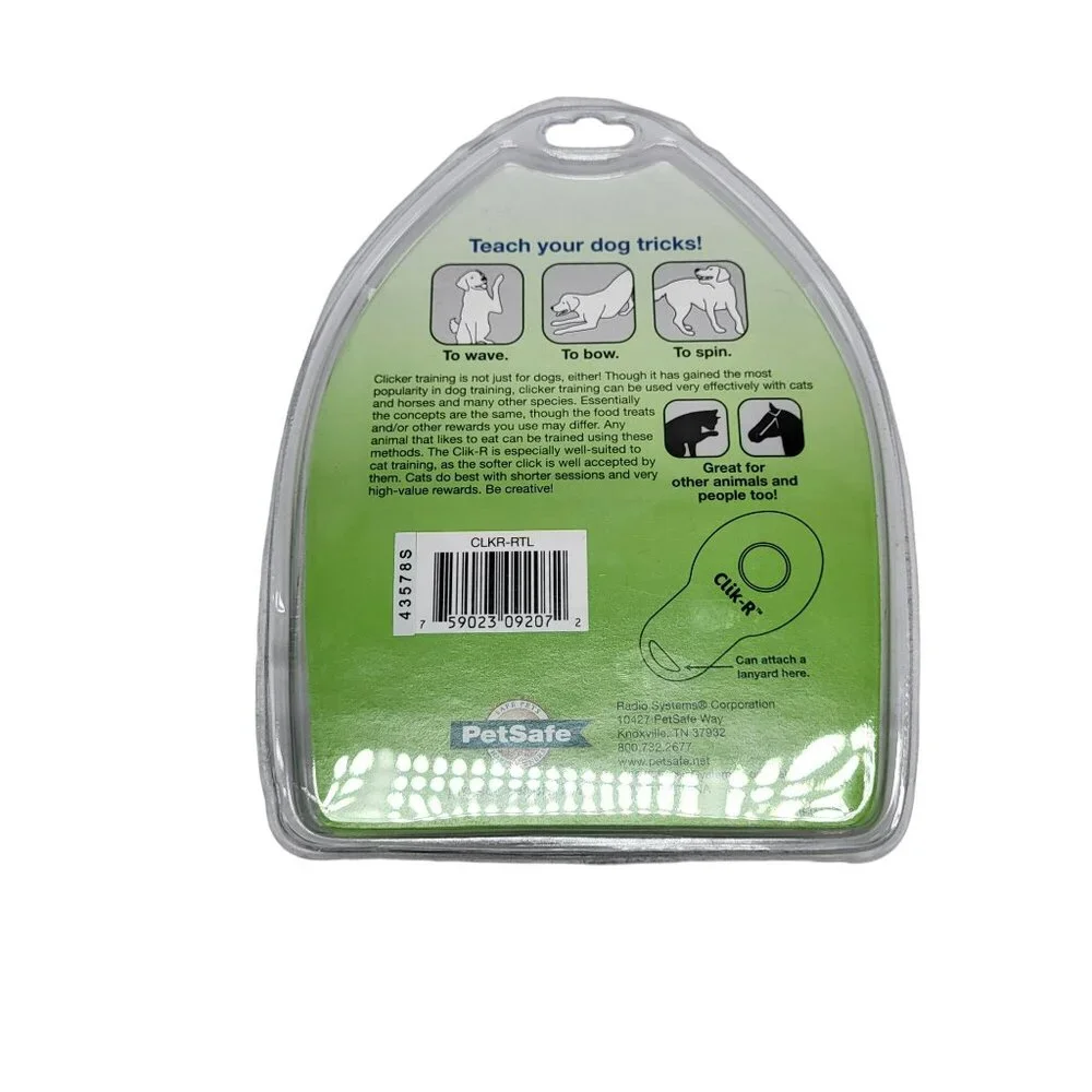 PetSafe Clik-R Click Training Tool For Dogs & Cats Purple Green